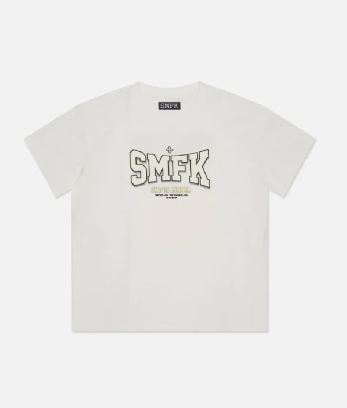 Smfk Oversized Model White T-Shirt