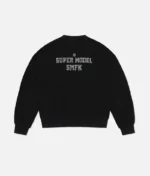 Smfk Vintage Campus Black Loose Sweatshirt